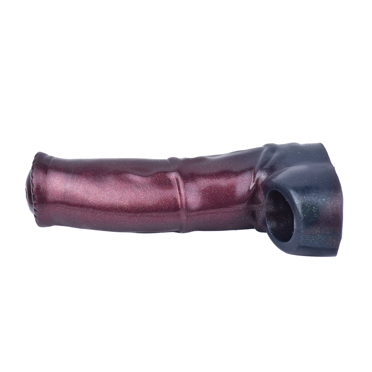 17,5 CM Noire Silicone Gaine à Pénis Cheval