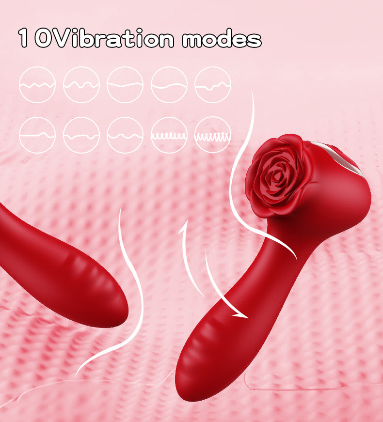 Stimulateur Clitoridien en Forme de Rose – Vibromasseur avec Télécommande