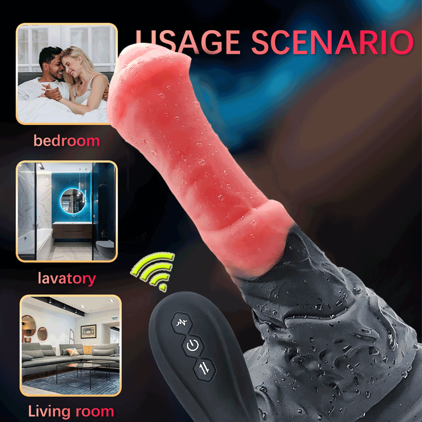 Gode Cheval Fantasy à Va-et-Vient en Silicone 23 cm