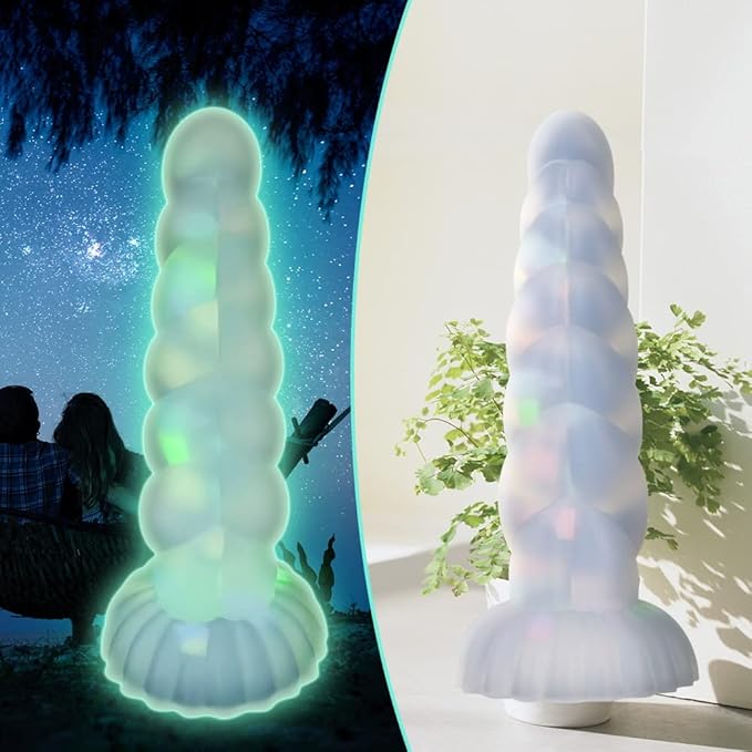 Gode Lumineux Licorne Conique avec Confettis