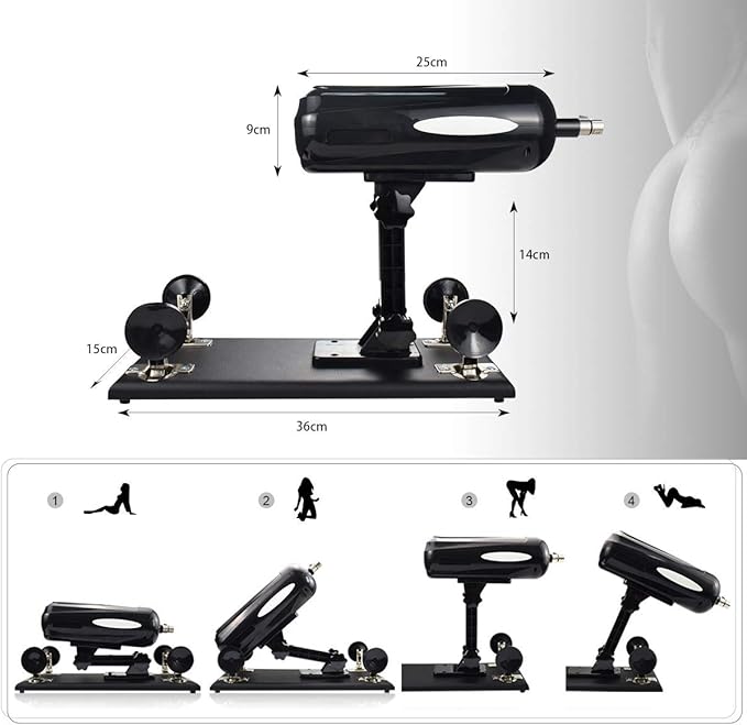 Machine Sexuelle Automatique Unisexe avec 6 Embouts Gode Réglables