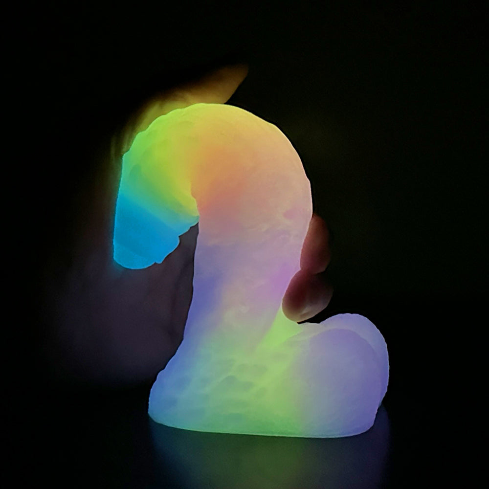 Gros Gode Monstre Lumineux Arc-En-Ciel