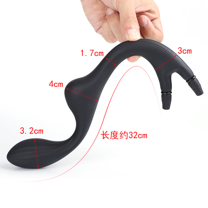 Plug Anal Gonflable Prostate avec Perles et Double Pompe