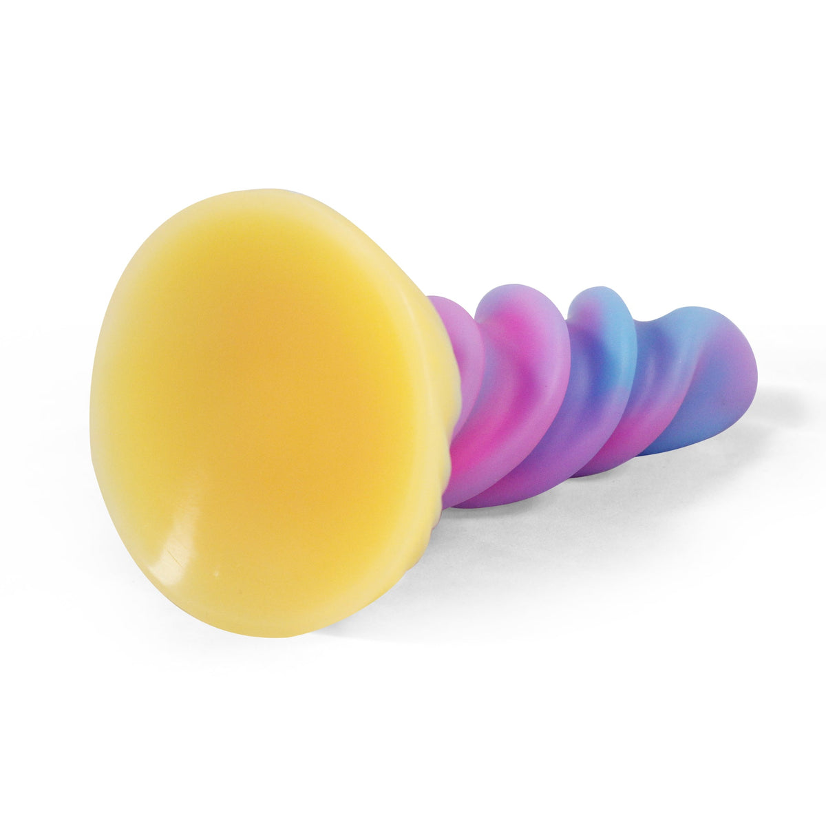 Gode Lumineux Fantasy Nervuré en Silicone 21 cm