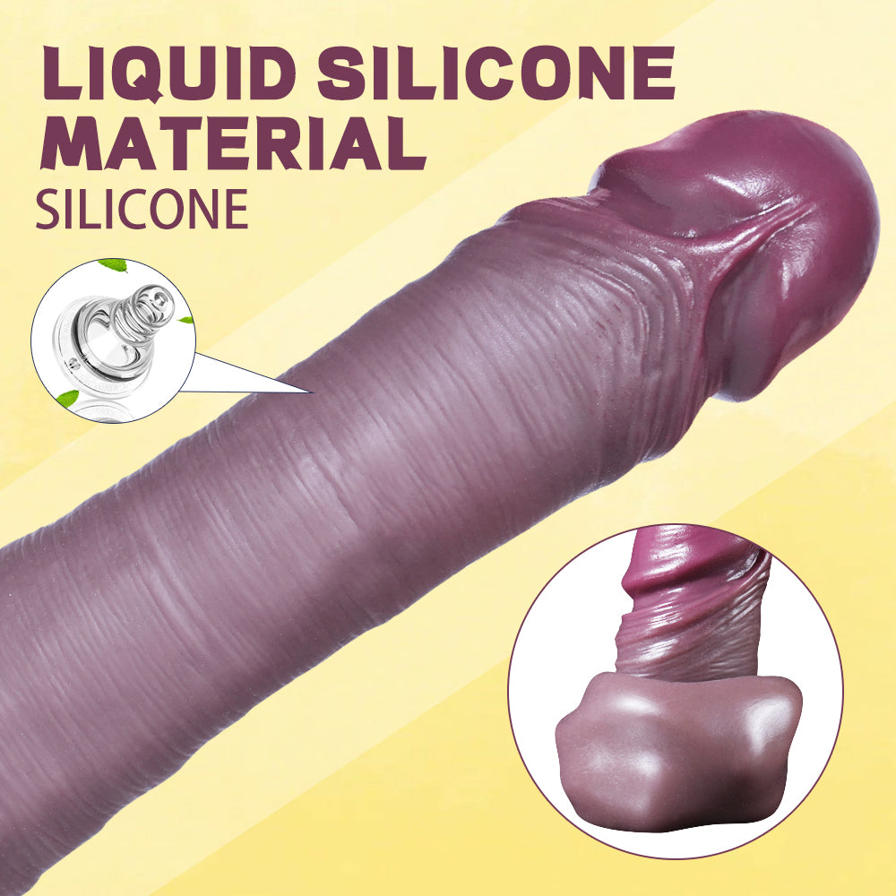 Réaliste Marron Double Anneau Silicone Gaine à Pénis