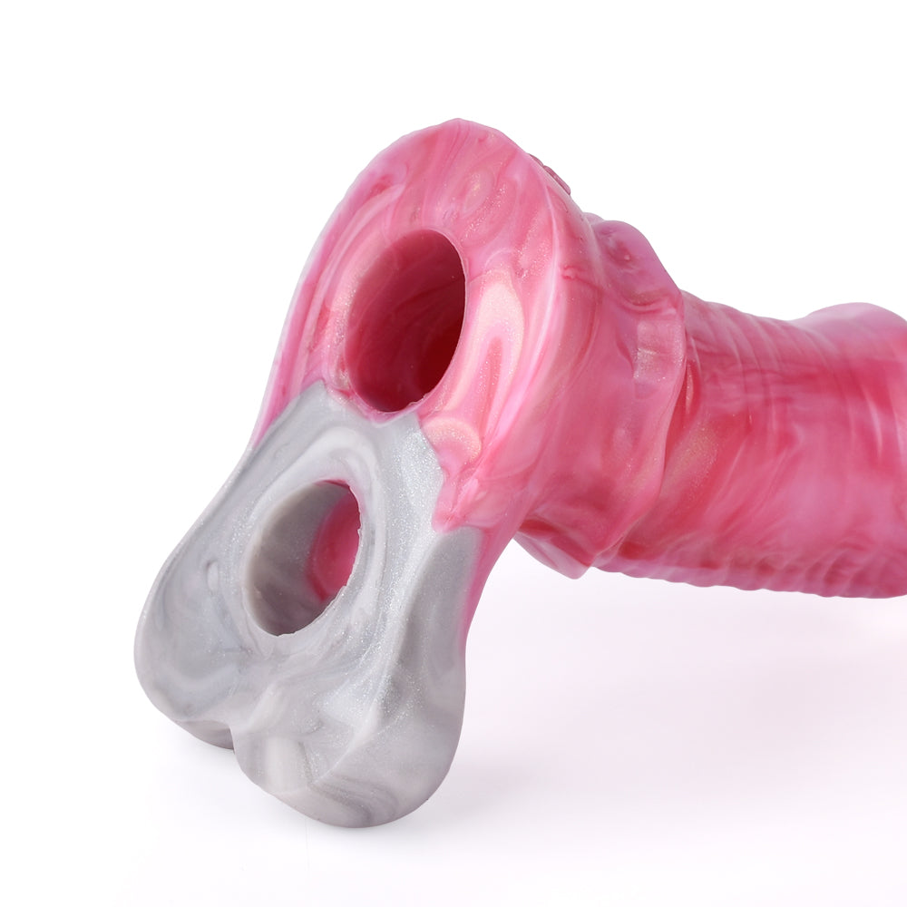 20,5 CM Rose Silicone Cheval Gaine à Pénis