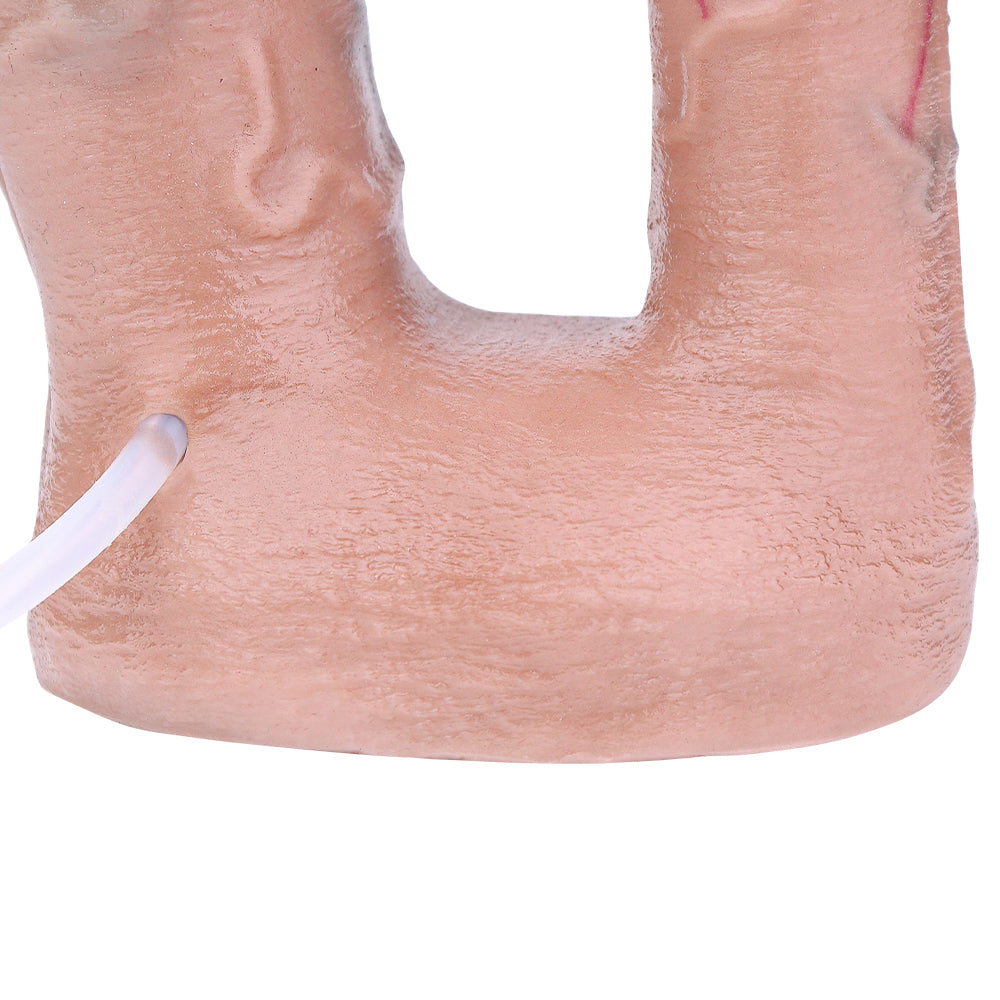 Gode Double Pénétration Éjaculateur en Silicone Point G