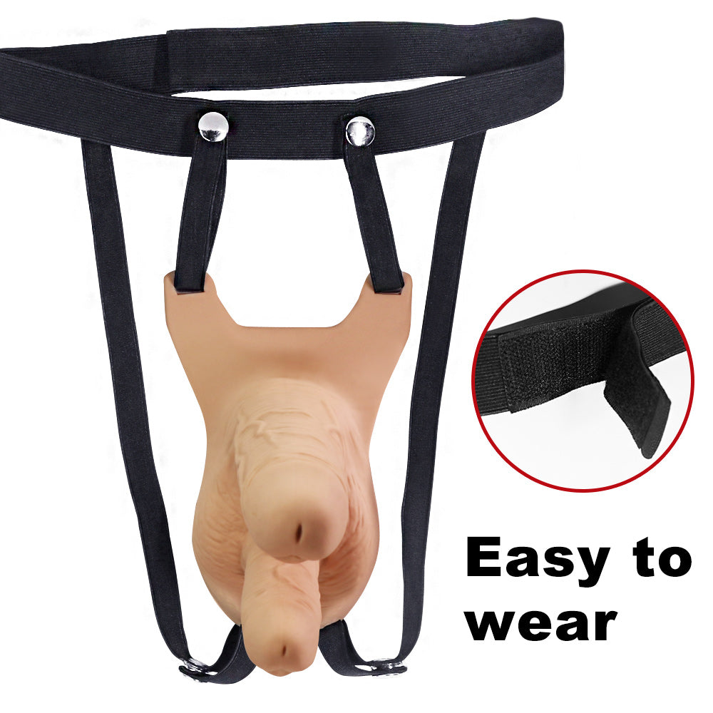 Gode Double Pénétration Vibrant Ceinture Creux