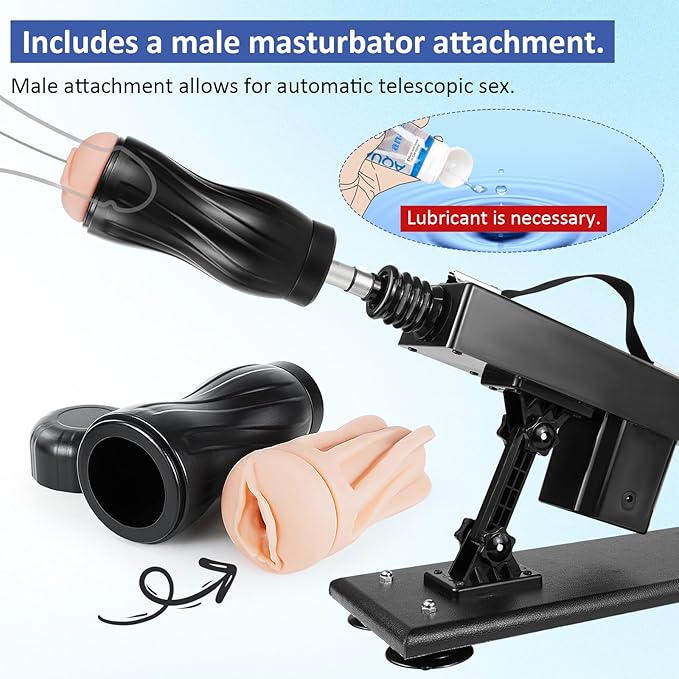 Kit Machine Sexuelle Va-et-Vient Réglable avec Accessoires Multiples
