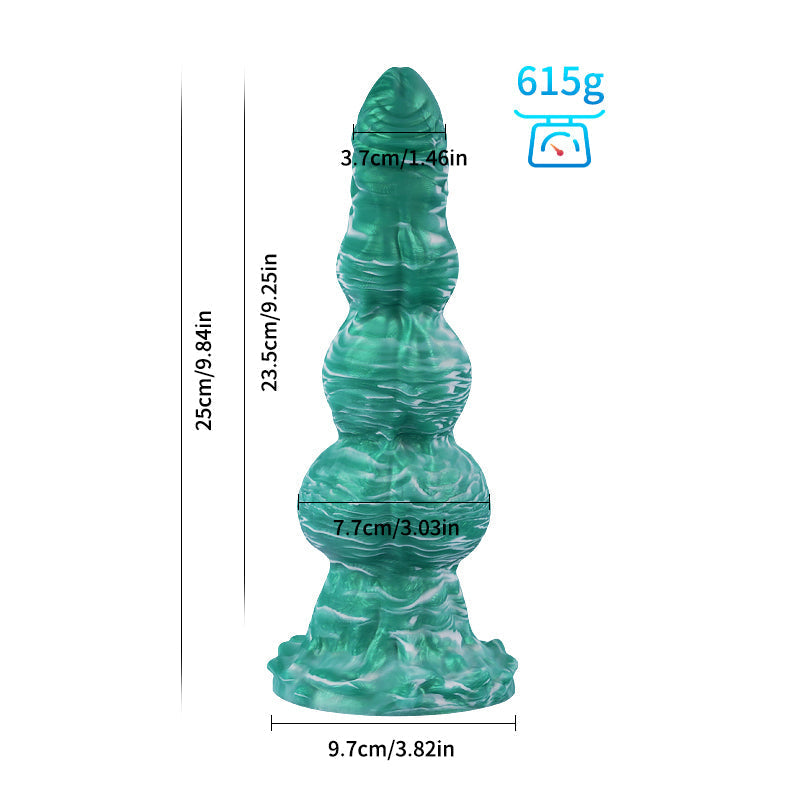 25 Cm Fantasy Macarons Trois Nœuds Gode Chien