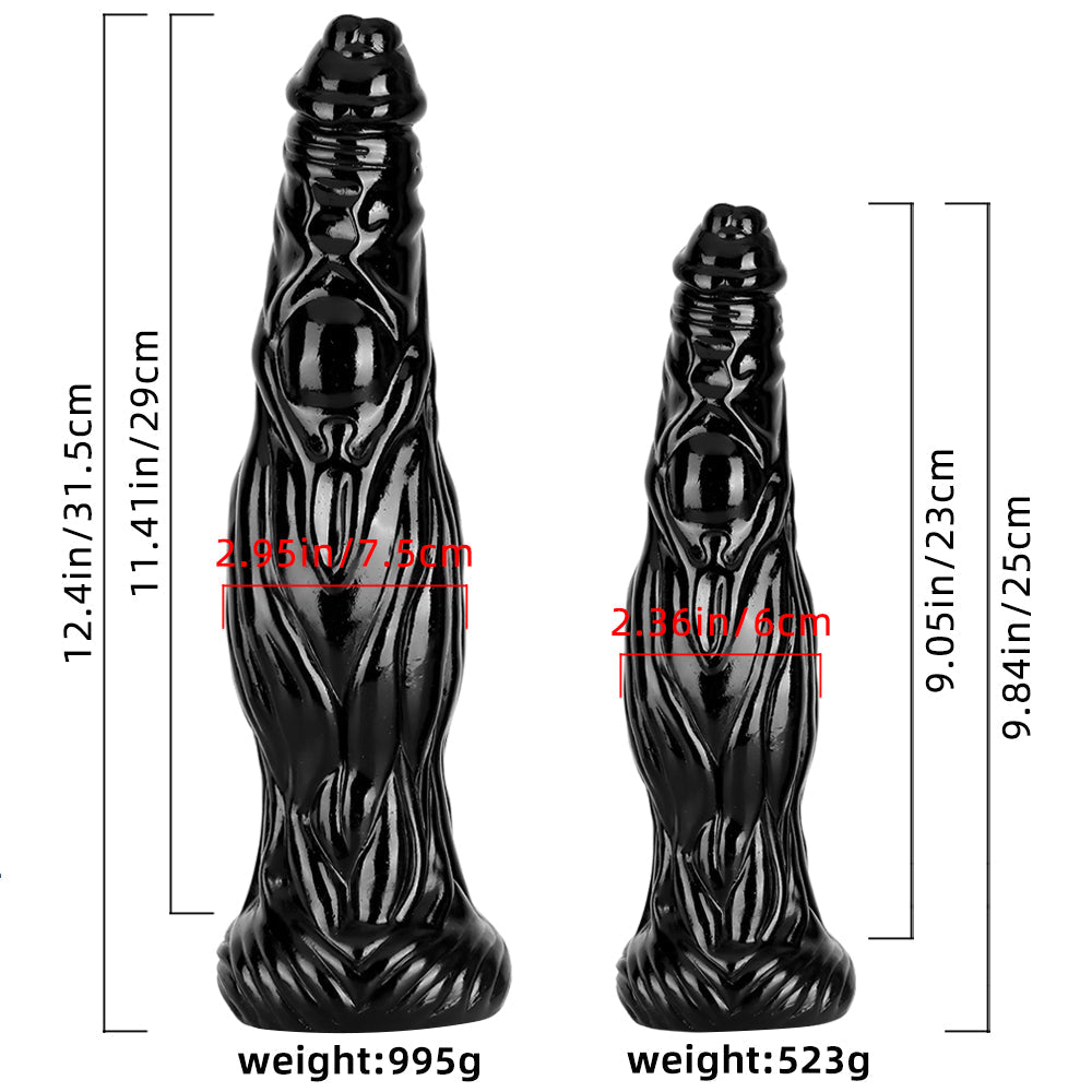 Gode XXL Dragon Noir 7,5 cm De Diamètre