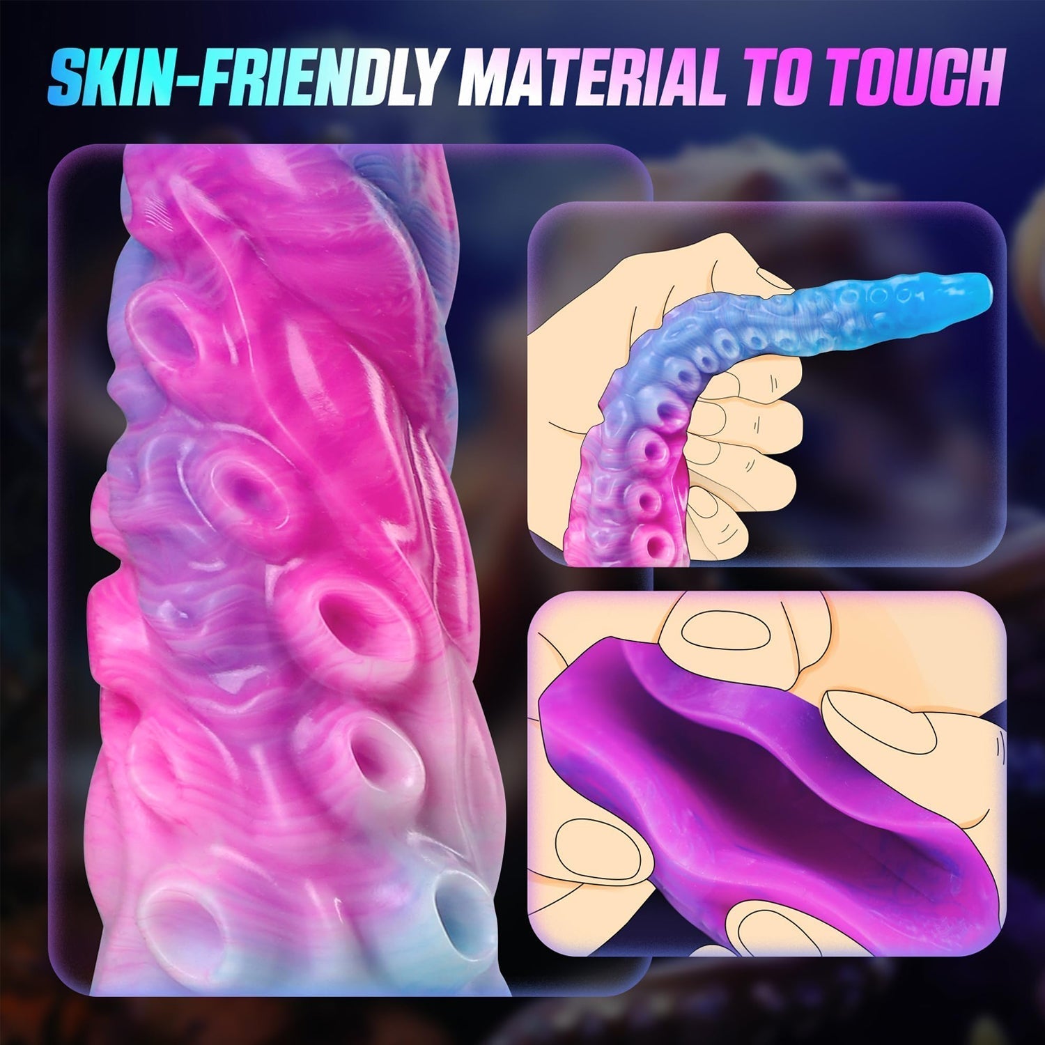 32.7 CM Fantaisie Silicone Long Gode Tentacule