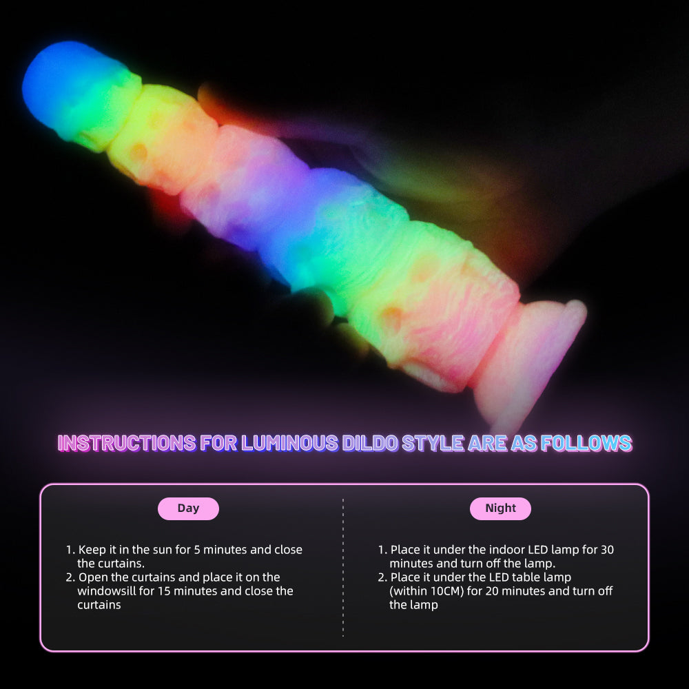 Gode Lumineux Crâne Multicolore Anal Fantaisie 30 cm
