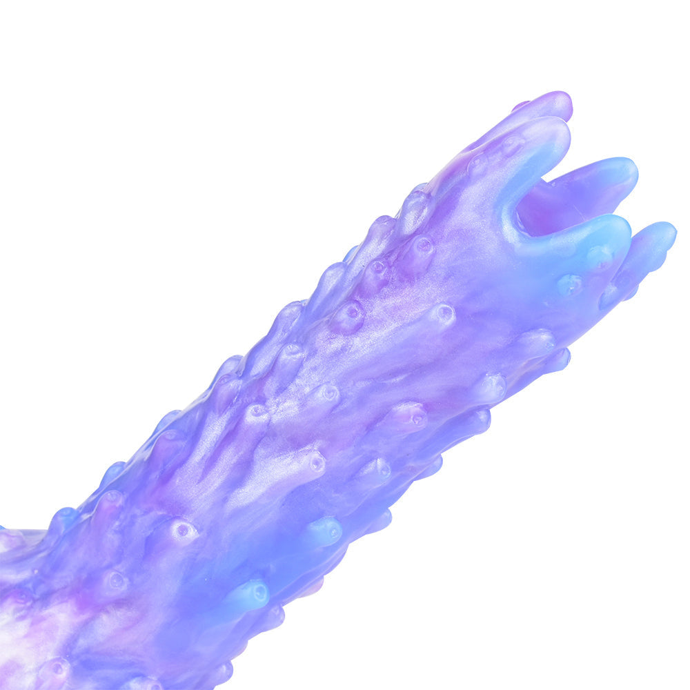 Gode Ovipositor Alien Bleu Texture avec Nœud