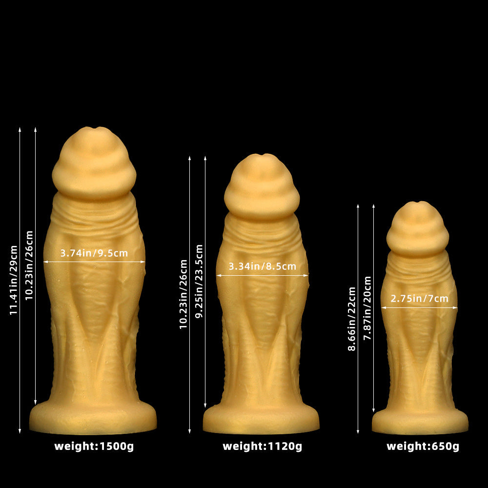 Gros Gode Noir XXL Courbé en Silicone