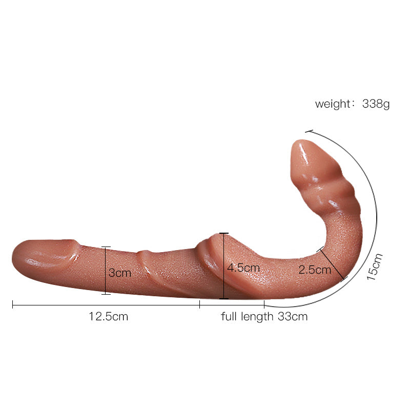 Double Réaliste Souple Gode Ceinture Sans Harnais