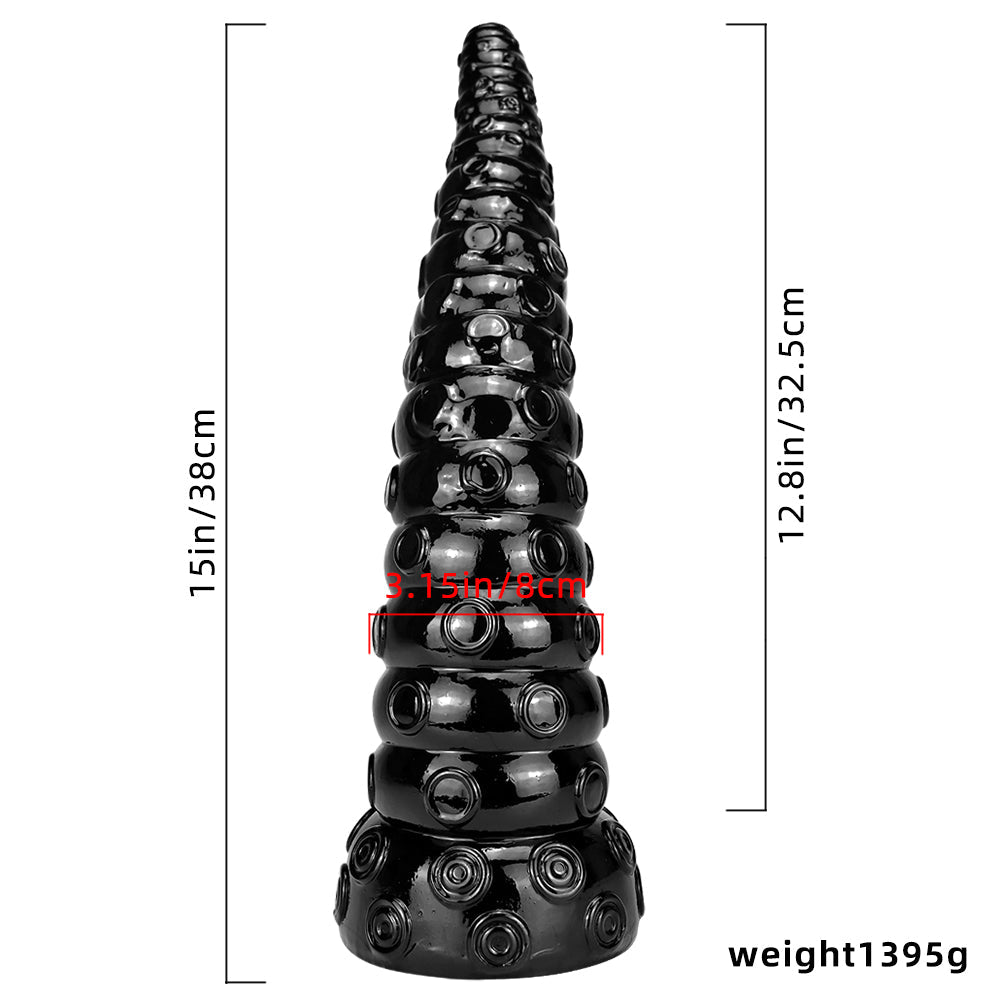 Gode Tentacule Noir Long 38 cm