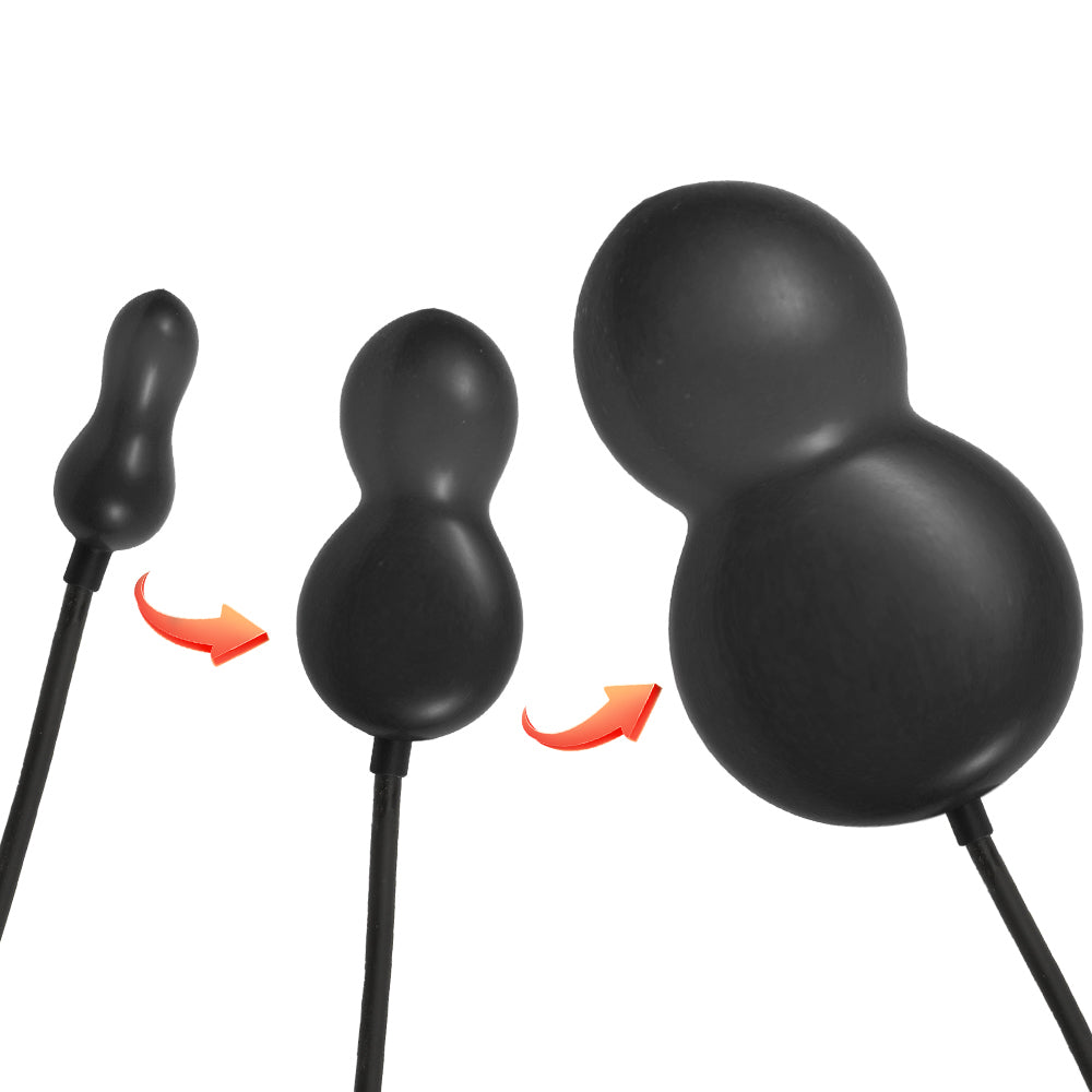 Silicone Réglable Double Plug Anal Gonflable