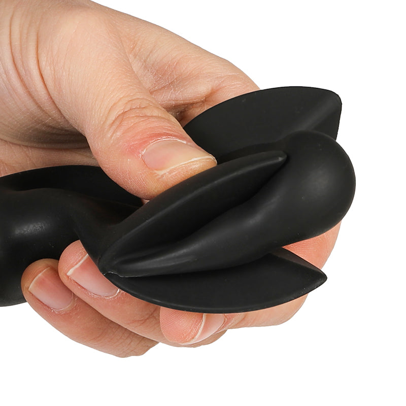 Noir Fleur de Pétale Plug Anal XXL Gonflable