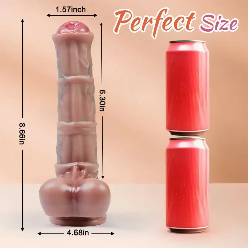 22 cm Gode Cheval Réaliste Rotatif Va-et-Vient