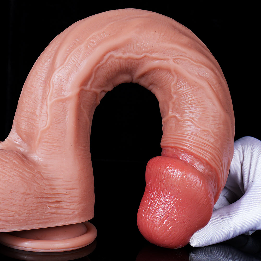35 cm XXL Mamba Noir Silicone Gode Réaliste
