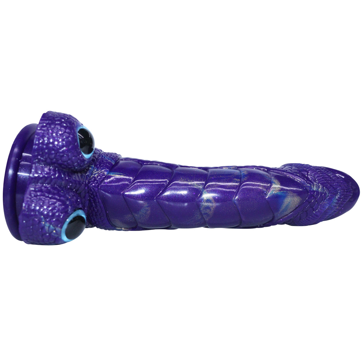 Gode Serpent Vibrant Violet en Silicone 23 cm
