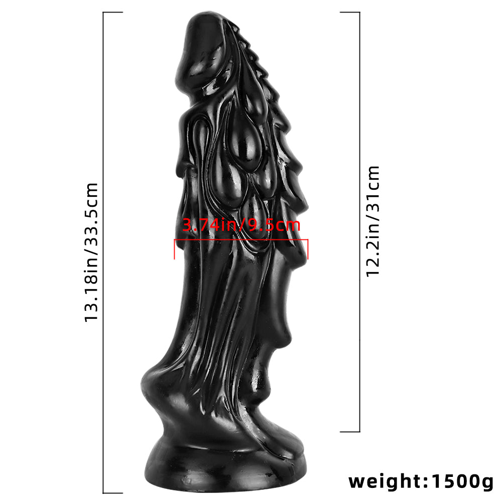 Gode Dragon Noir Gros fantaisie de 33 cm
