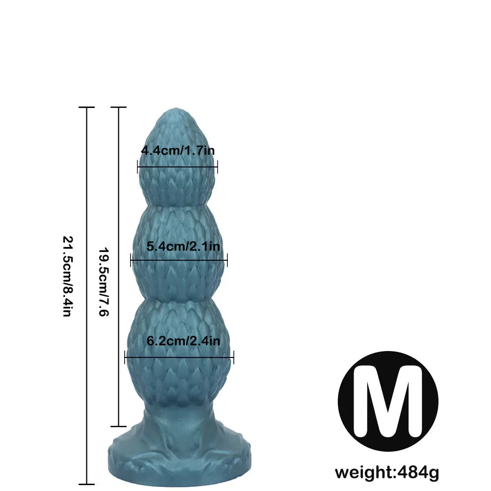 Dragon Egg Textured Butt Plug Ass Dildo - DOG KNOT LUXE