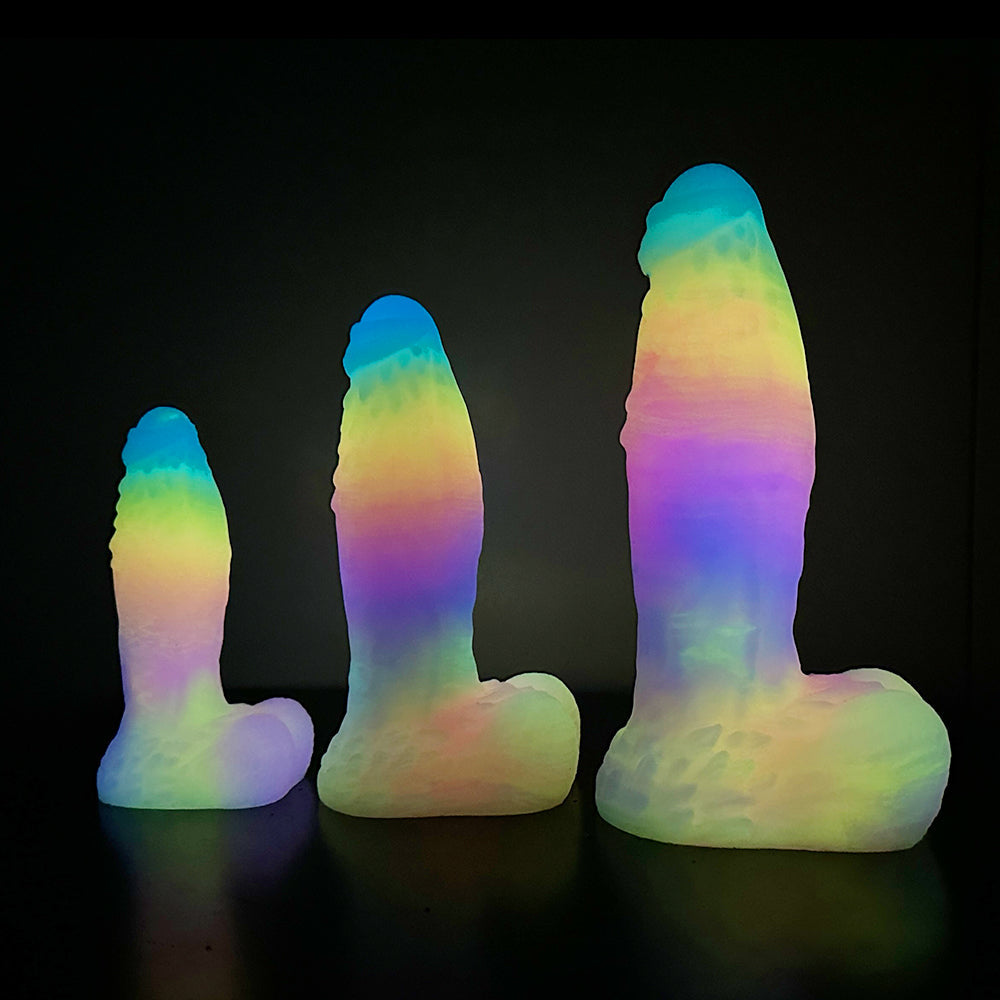 Gros Gode Monstre Lumineux Arc-En-Ciel