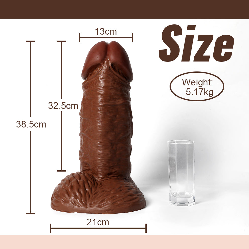 38.5 CM Réaliste XXL Gode Géant Épais