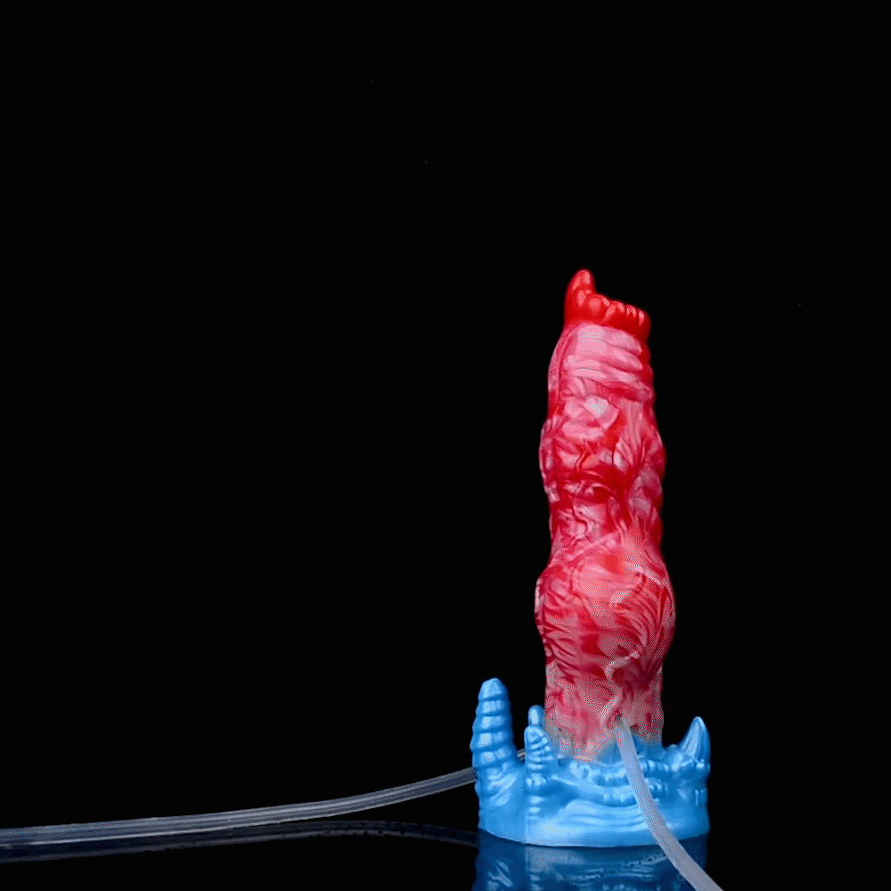 18,6 Cm Gode Chien Gonflable Éjaculateur En Silicone