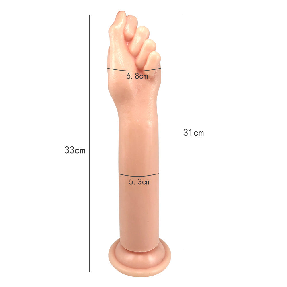 Gode Fist Souple Long 33 cm avec Ventouse