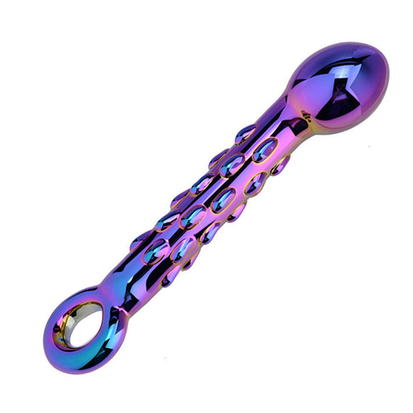 Gode en Verre Violet Texturé pour Homme