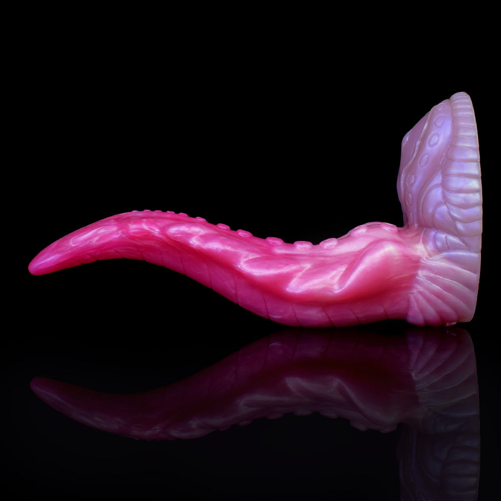 23,5 Cm Rose Gode Tentacule Monstre Courbé