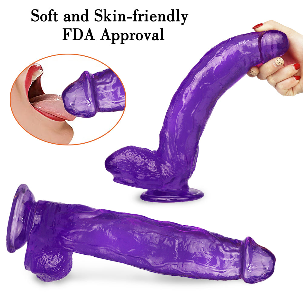 Gros Gode En Jelly Souple Violet épais 27,9 cm