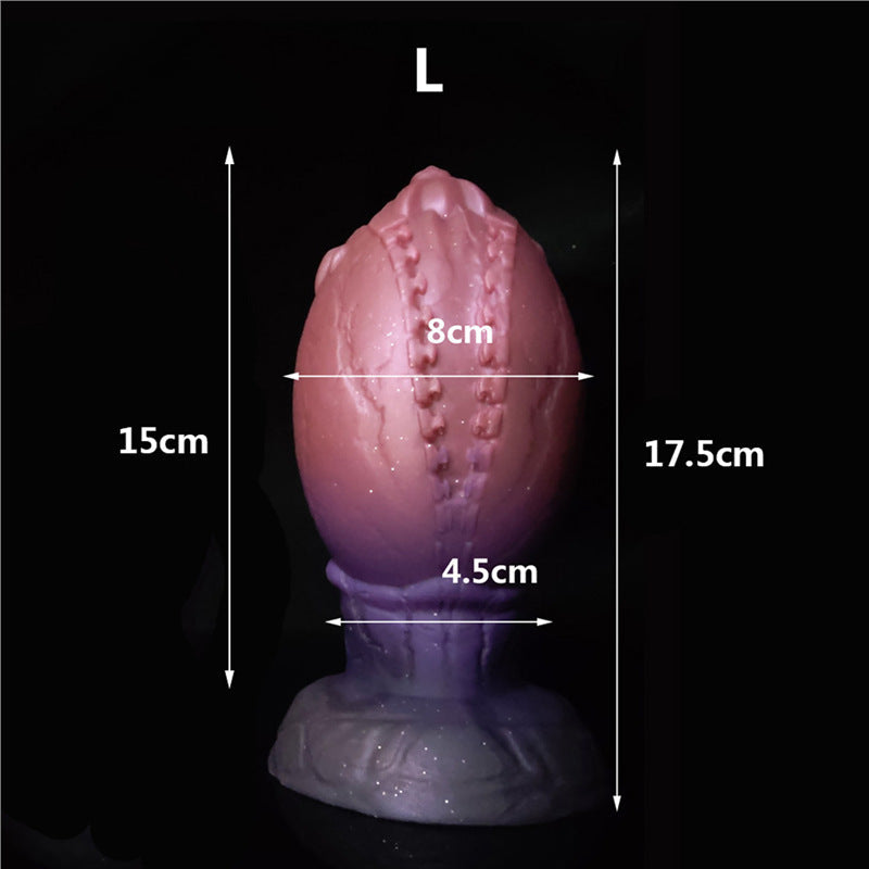 Gros Plug Anal Fantaisie œuf de Dinosaure Souple