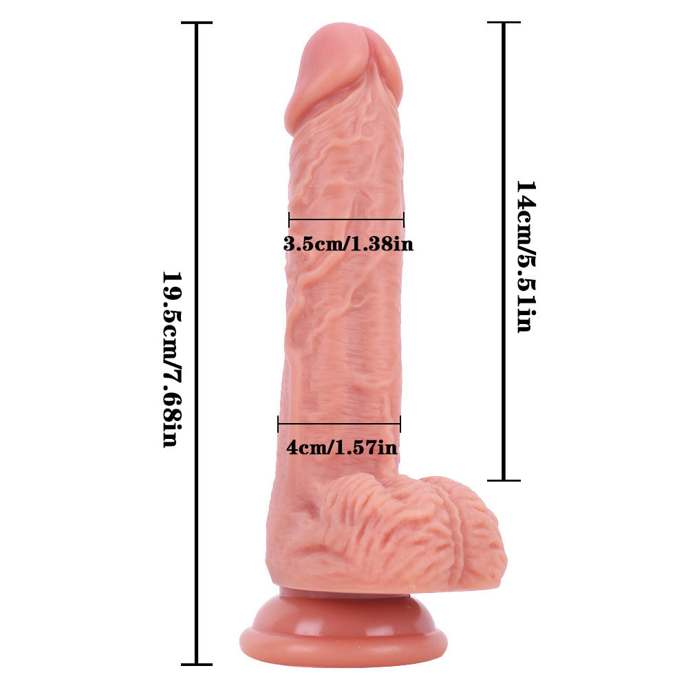 19,5 cm Chair Texturé Petit Gode Réaliste