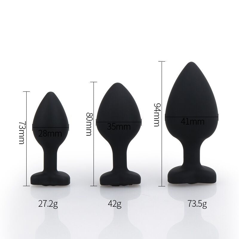Kit de Plug Anal en Silicone Diamant pour  Débutant