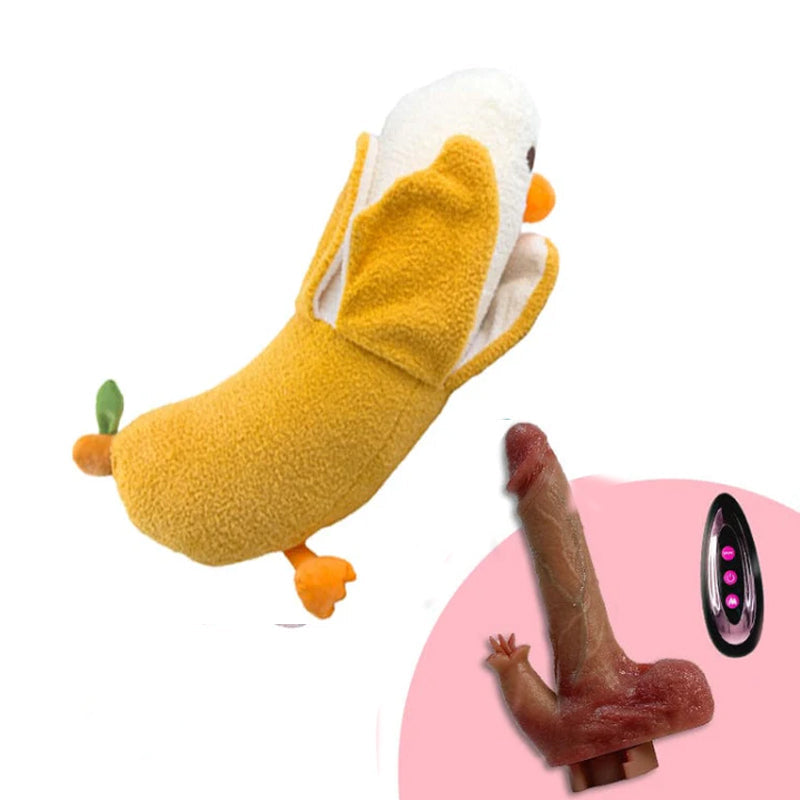 Peluche Canard Banane Discrète Avec Machine à Gode Va-et-vient