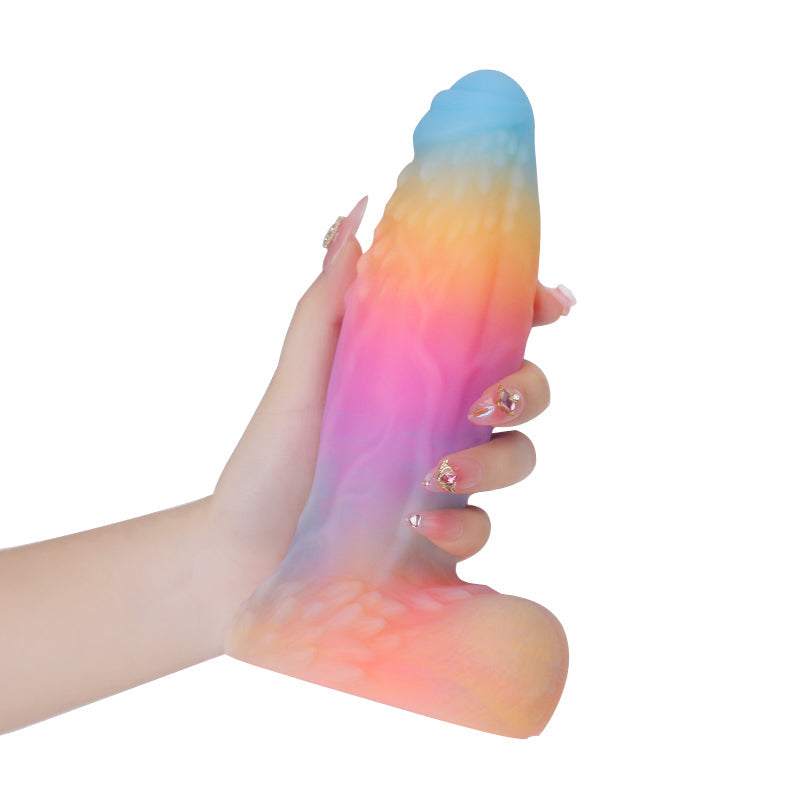 Gros Gode Monstre Lumineux Arc-En-Ciel