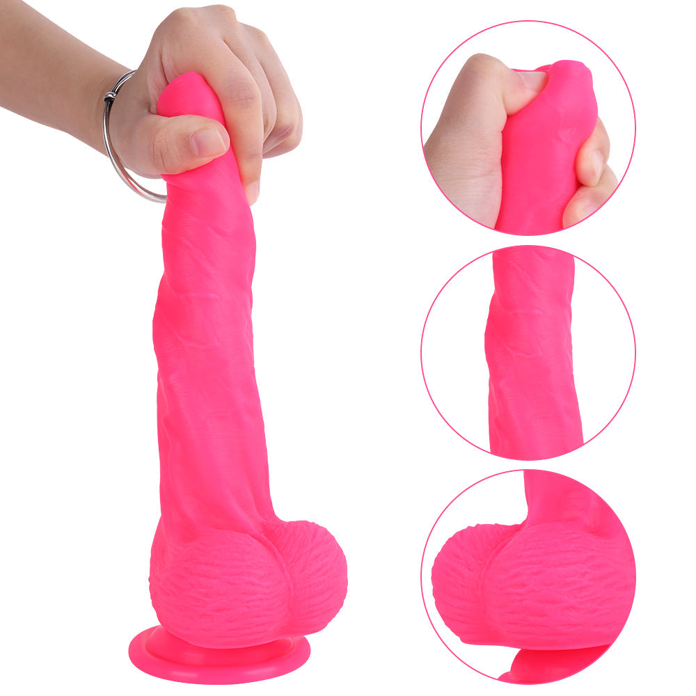Gode Réaliste Rose En Silicone Non Circoncis 20,3 cm