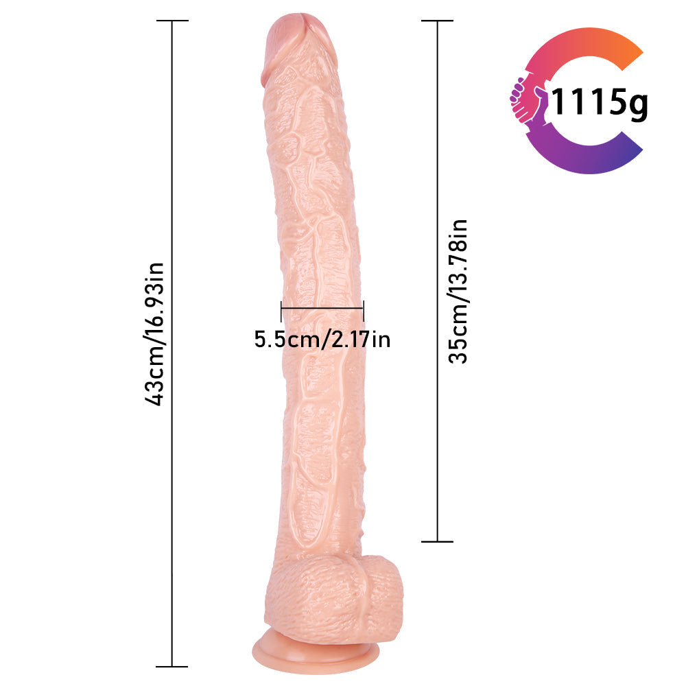 43 CM Long Réaliste XXL Gode Ceinture
