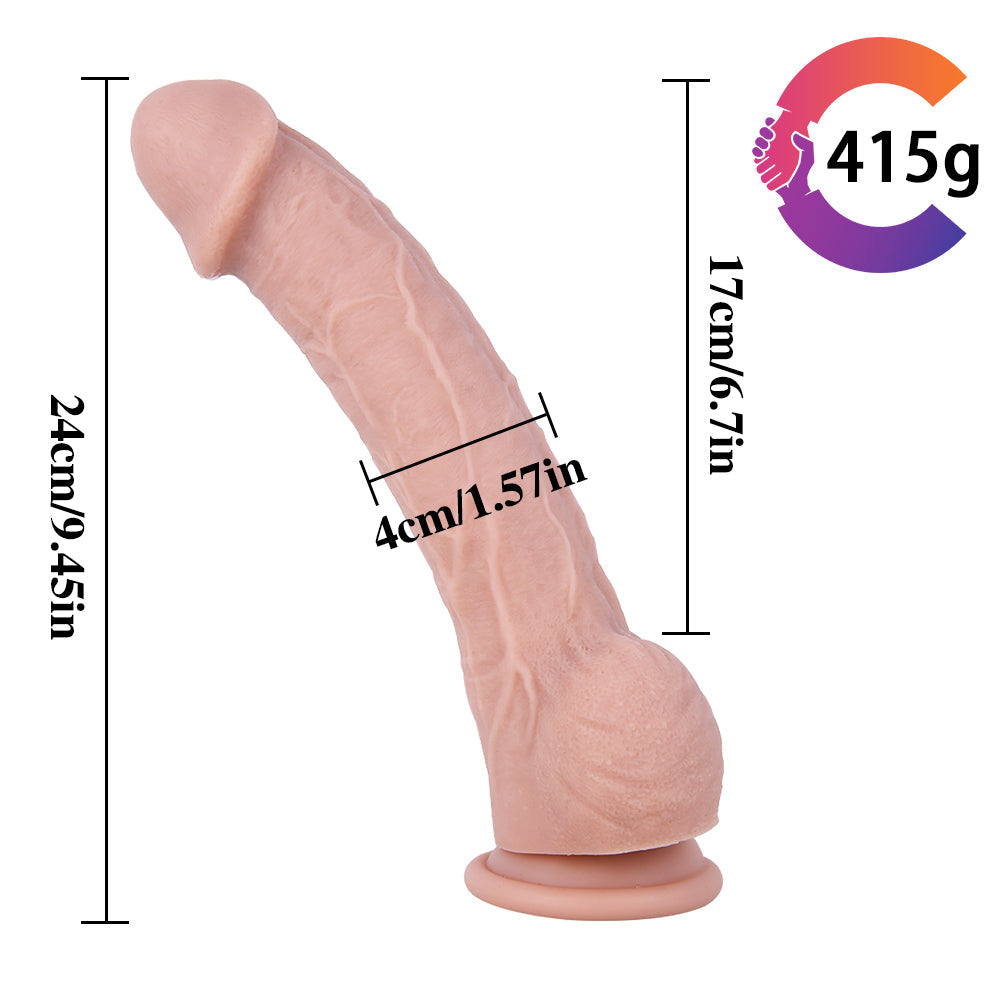 24 CM Silicone Réaliste Gros Gode Ceinture