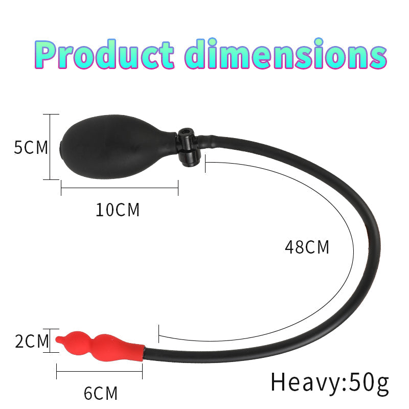 Plug Anal Gonflable Rouge en Forme de Gourde