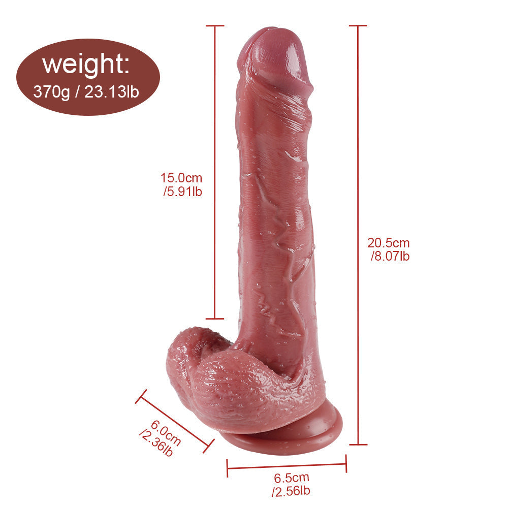 Gode Réaliste Va-et-Vient Vibrant en Silicone