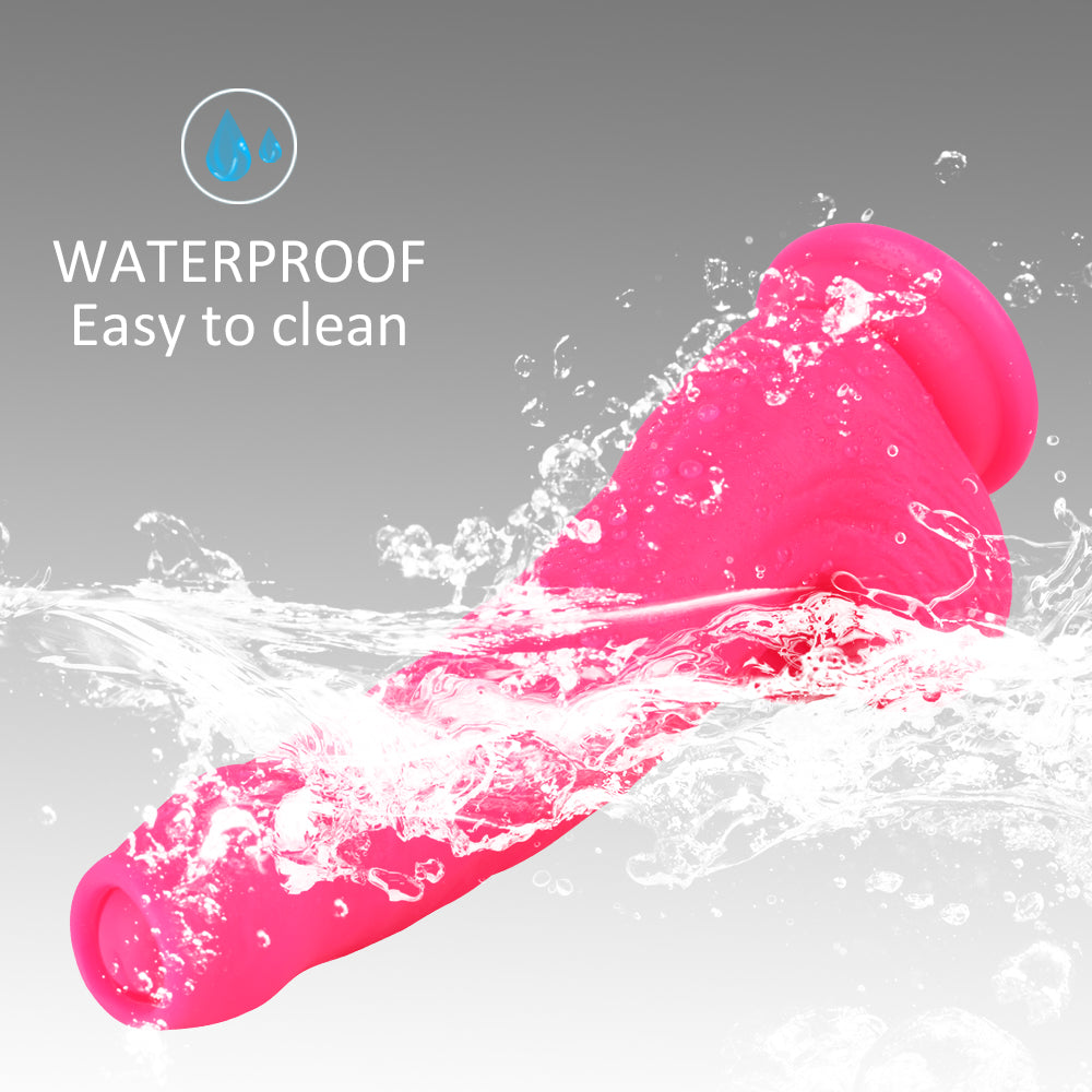 Gode Réaliste Rose En Silicone Non Circoncis 20,3 cm