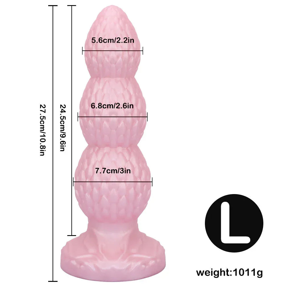 Dragon Egg Textured Butt Plug Ass Dildo - DOG KNOT LUXE
