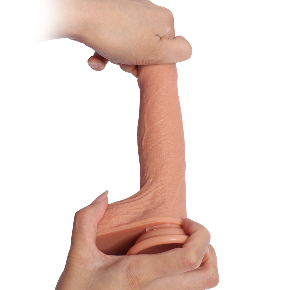 18 CM Non Circoncis Silicone Gode Ultra Réaliste