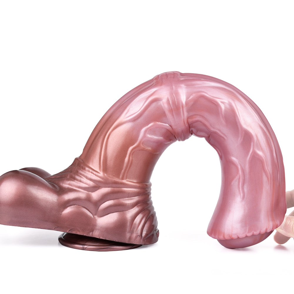 Gode XXL Cheval Fantasy Ejaculateur Rouge 25 cm