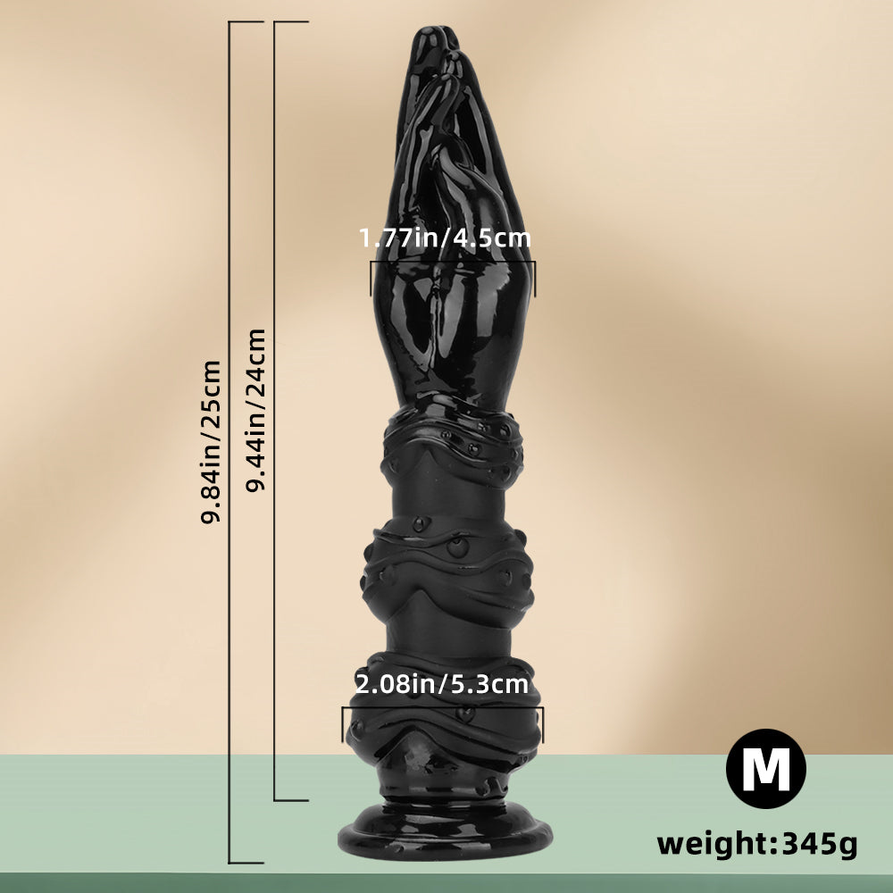 Gode Main Fist Noir Gros 34 cm